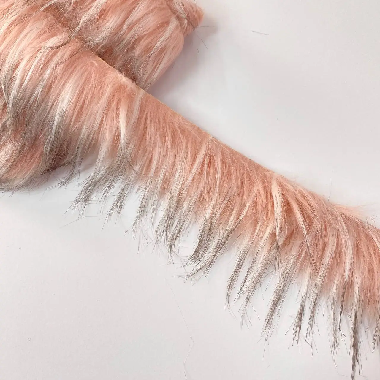 סרט פרווה עדין ורוד שחור-לבן