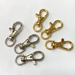 3 קרבינות עם ציר 3.8 ס"מ - כסף