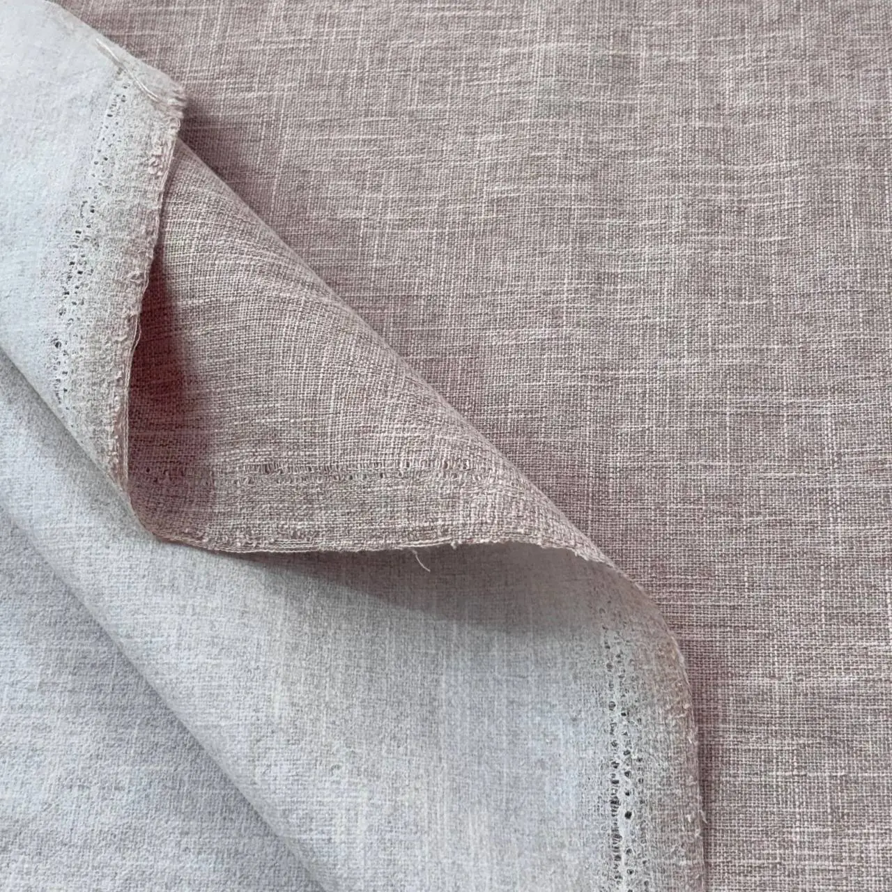 ⁦בד דוחה מים דמוי פשתן ורדרד⁩ – תמונה ⁦2⁩