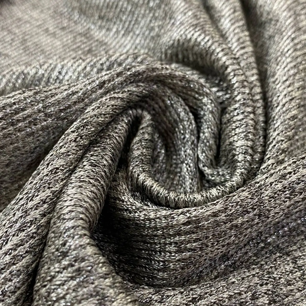 בד סריג לורקס מלאנג אפור אבן