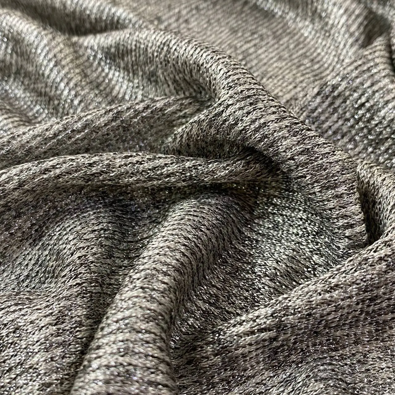 ⁦בד סריג לורקס מלאנג אפור אבן⁩ – תמונה ⁦4⁩