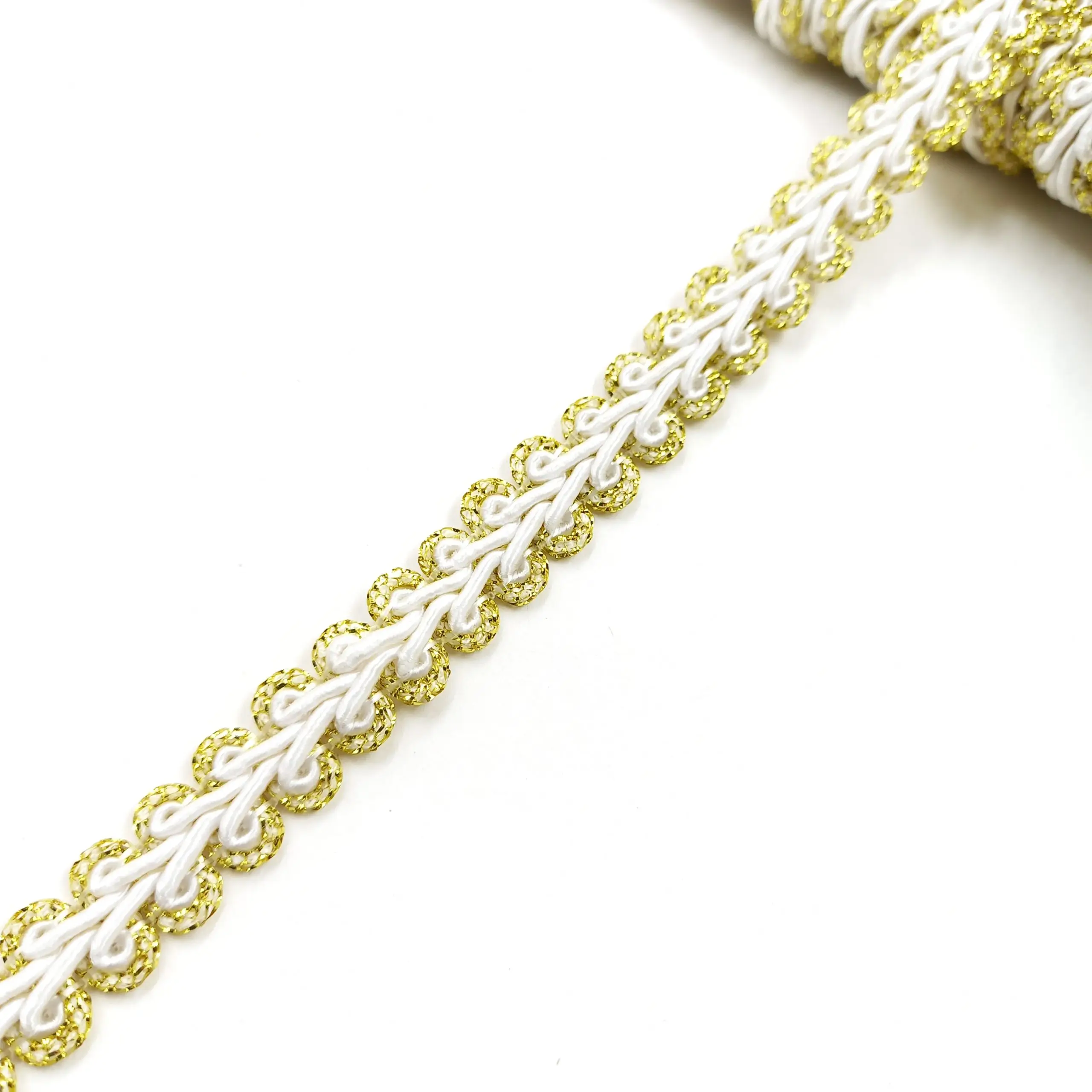 סרט שזור לבן זהב 1