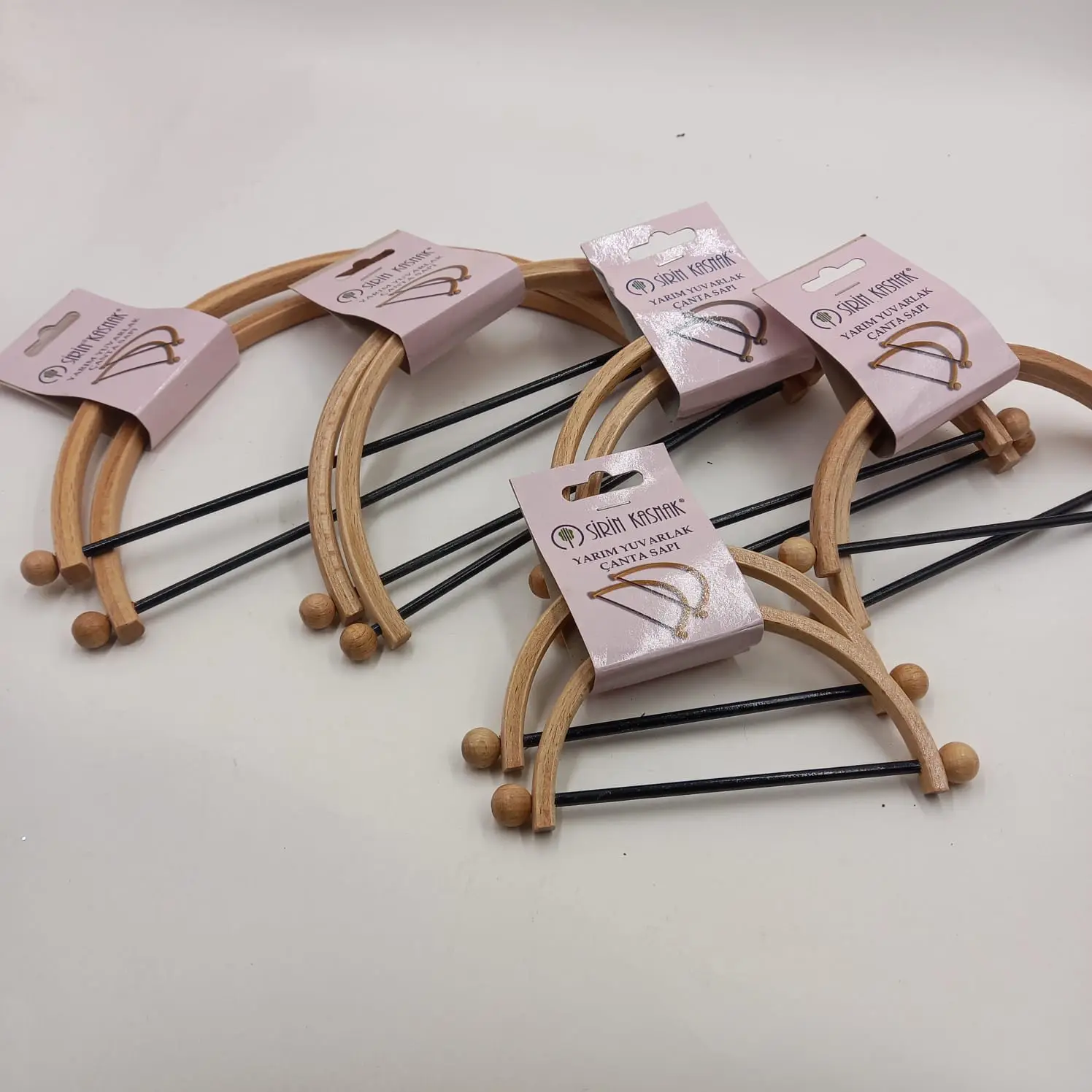 ידיות חצי עיגול עץ