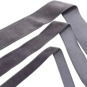 סרט קטיפה אפור - 4-סמ