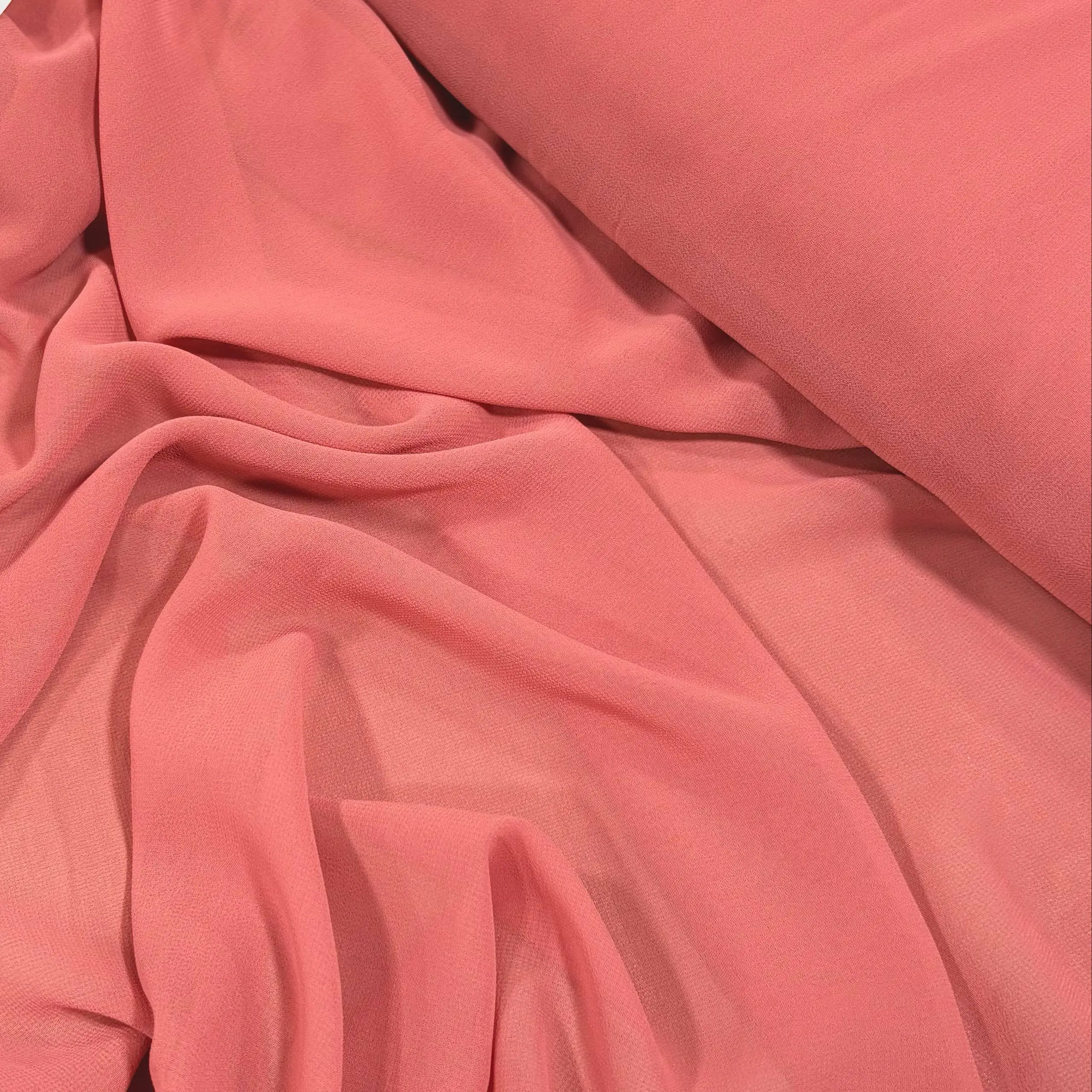 בד שיפון מולטי ורוד קורל חזק