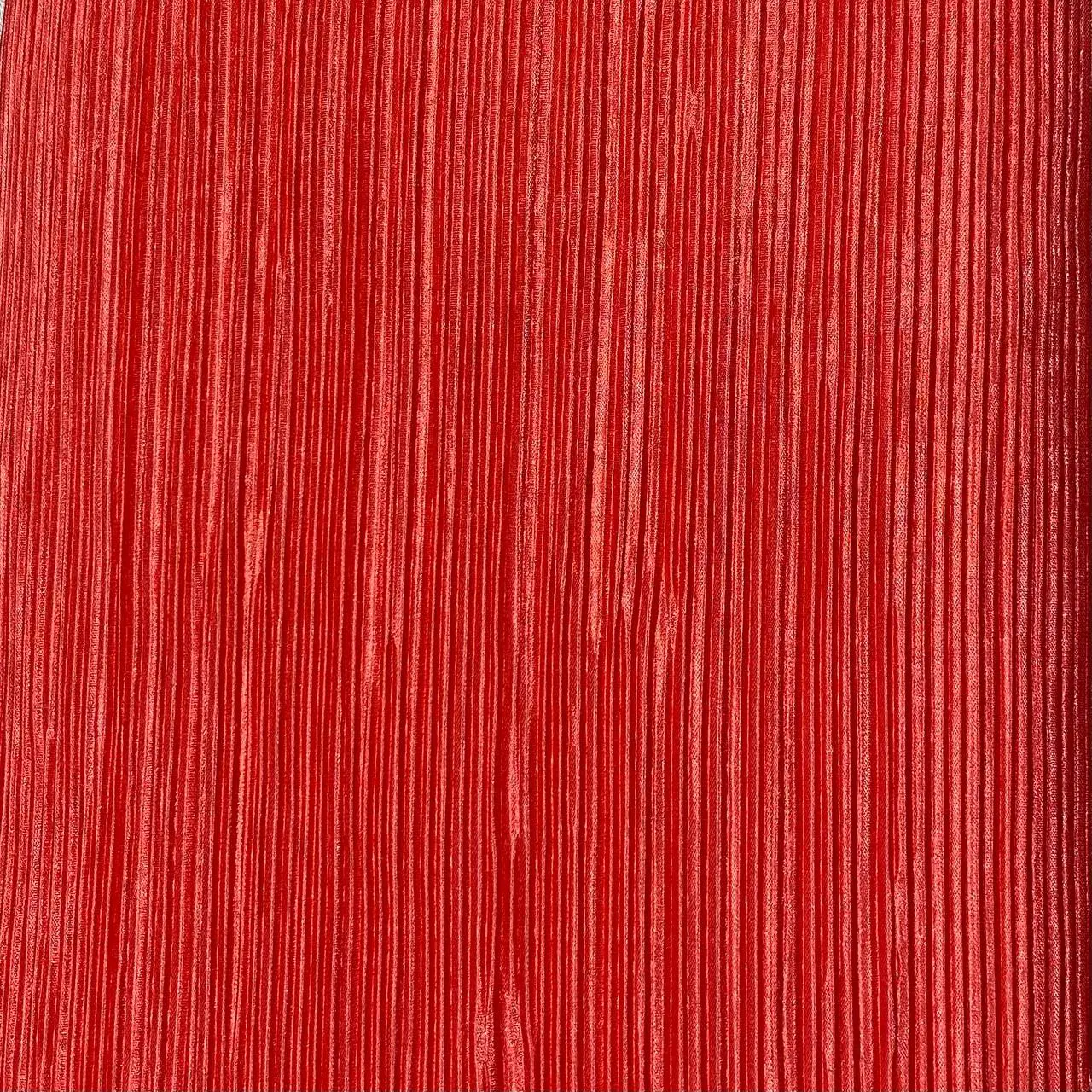 ⁦בד פליסה דק פסים דקים אדום⁩ – תמונה ⁦3⁩