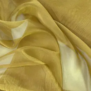 בד אורגנזה זהב כהה חזק